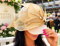 Race Day — Handcrafted Couture Cap in Cream & Gold